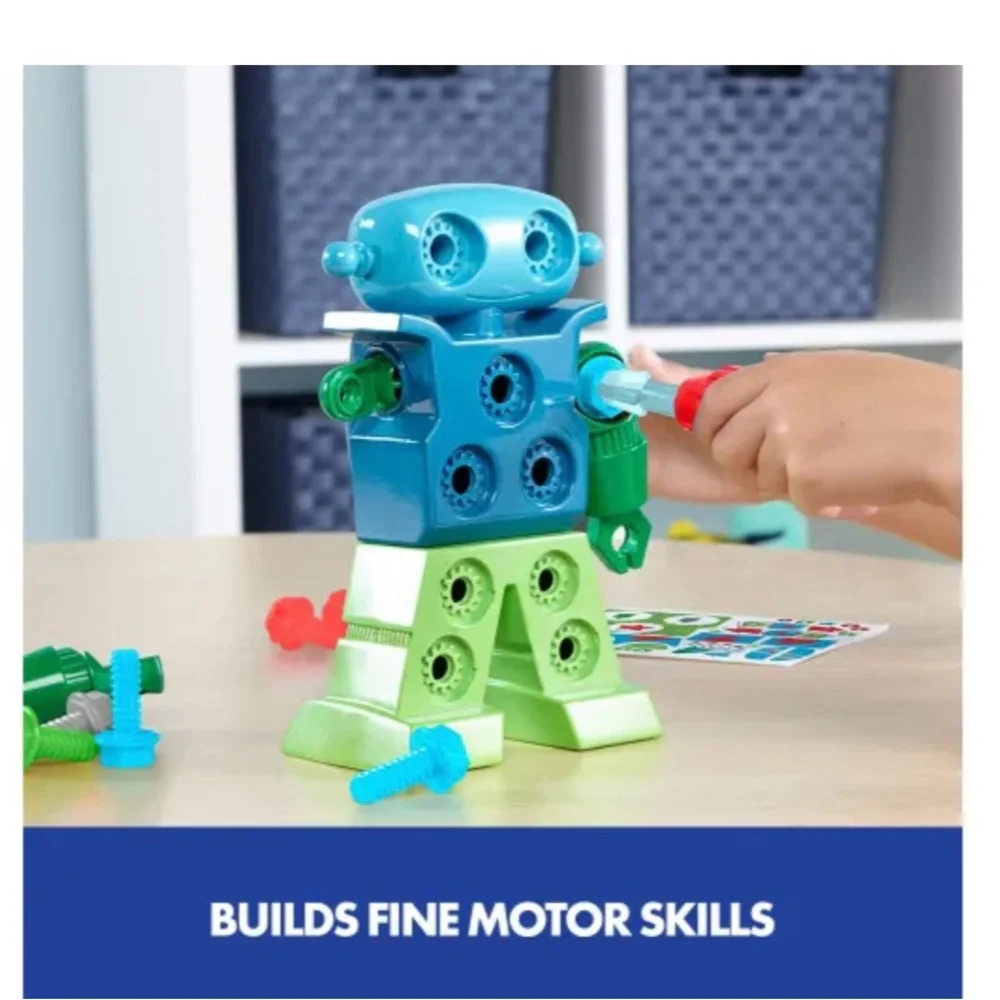Build & Play Robot Toy - Blue and Green